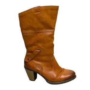 RIEKER Tall Heeled Winter Boots Brown 37