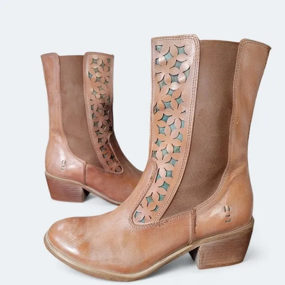 Roan by Bed Stu Malaysia Mid calf Leather Western Boho Boots Size 7