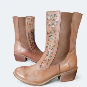 Roan by Bed Stu Malaysia Mid calf Leather Western Boho Boots Size 7