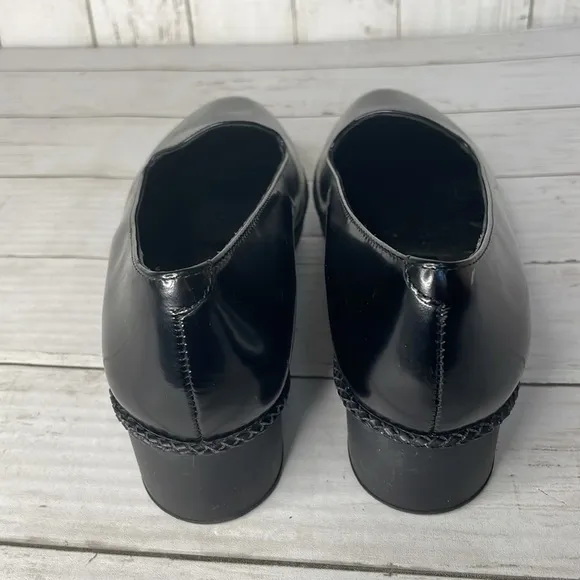 Robert Clergerie Paris Black Patent Platform Wedge Shoes