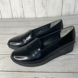 Robert Clergerie Paris Black Patent Platform Wedge Shoes