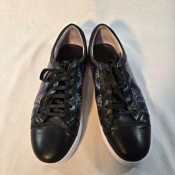 ROBERT GRAHAM &quot;Front Runner&quot; Comfort &amp; Style Black Paisley Shoe Size 10 LIKE NEW