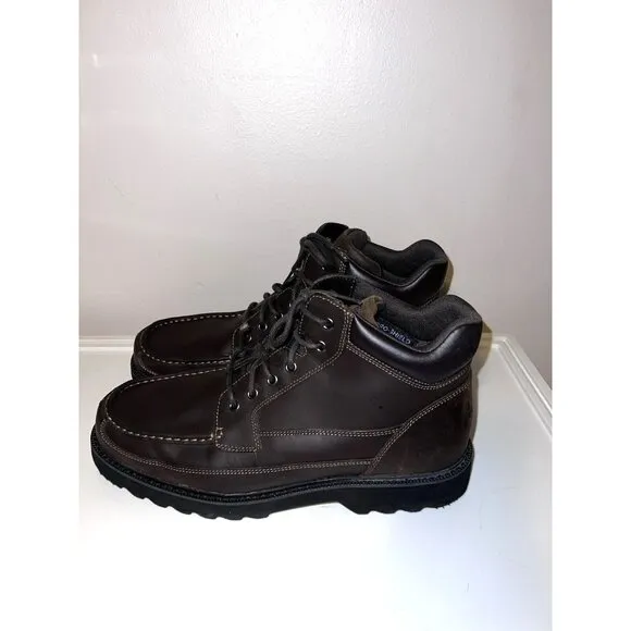 ROCKPORT Boots Mens Brown Leather Hydro Shield Waterproof Ankle K73087 Sz 14M
