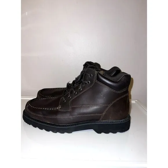 ROCKPORT Boots Mens Brown Leather Hydro Shield Waterproof Ankle K73087 Sz 14M
