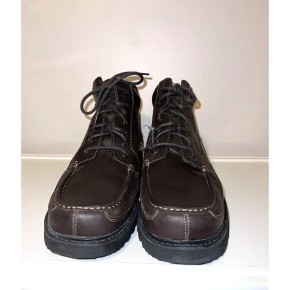 ROCKPORT Boots Mens Brown Leather Hydro Shield Waterproof Ankle K73087 Sz 14M