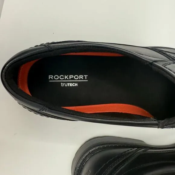 Rockport Style Leader 2 Bike Toe Slip On Shoe 12 Wide Black Loafer A13019