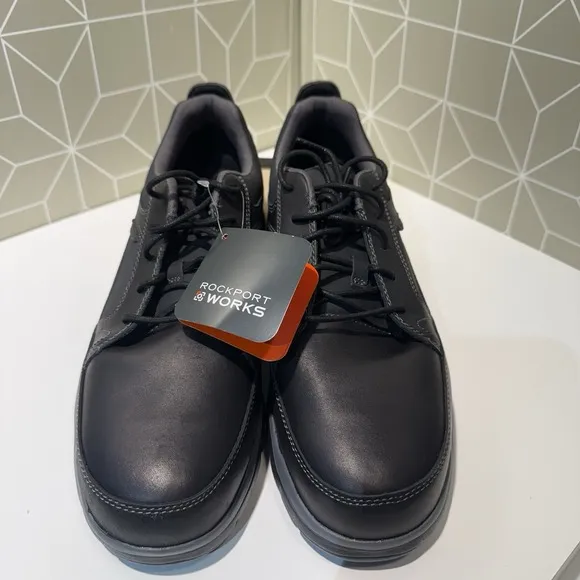 Rockport Works Black Steel Toe Slip Resistant Men's Sz 11.5 - NWT