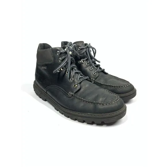 Rockport Weather or Not Moc Toe Waterproof Boots BLACK Laces Mens Size 11
