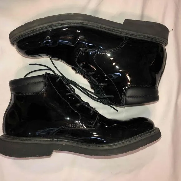 Rocky Black Patent Leather Lace-Up Dress Shoes Mens Size 13W