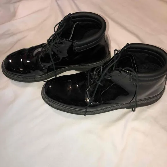 Rocky Black Patent Leather Lace-Up Dress Shoes Mens Size 13W