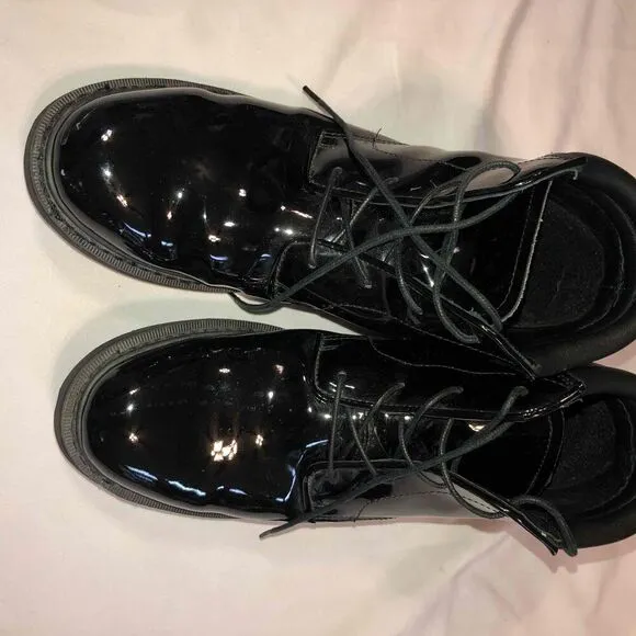 Rocky Black Patent Leather Lace-Up Dress Shoes Mens Size 13W