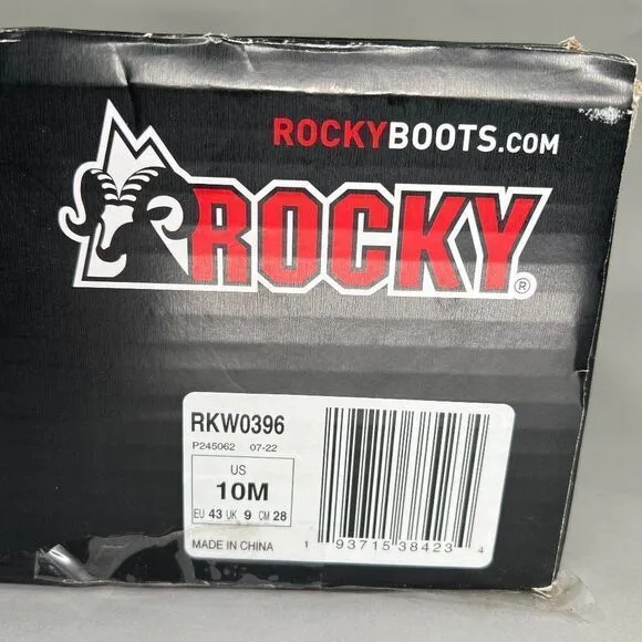 Rocky Men's Size 10 Rams Horn Waterproof Composite Toe Pull On Work Boots