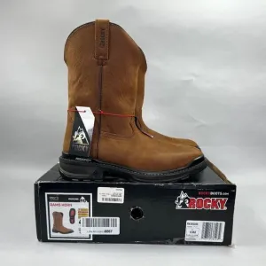 Rocky Men's Size 10 Rams Horn Waterproof Composite Toe Pull On Work Boots