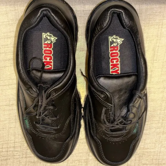 Rocky | Men's TMC Public Service Shoes Wide Width Black Lace-Up Shoes | Size 9.5