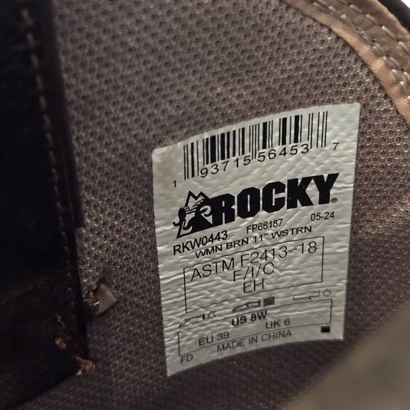Rocky Monocrepe 11&quot; Dark Brown Leather Boots Steel Toe Waterproof RKW0443 8W