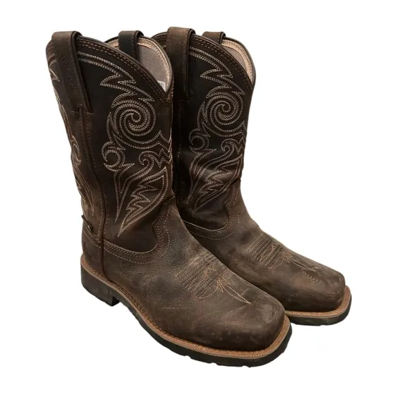 Rocky Monocrepe 11&quot; Dark Brown Leather Boots Steel Toe Waterproof RKW0443 8W