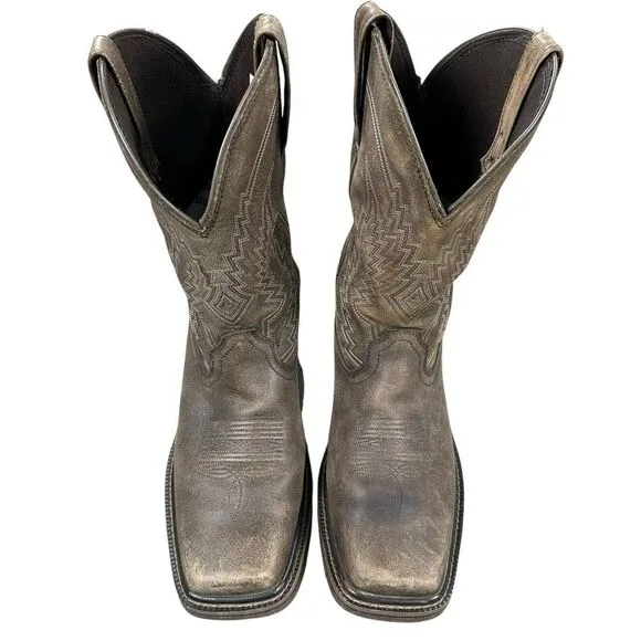 Rocky Riverbend Men's 10 M Western‎ Boots Square Toe Waterproof Brown Leather