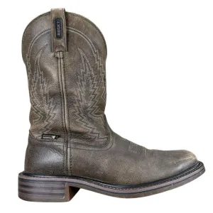 Rocky Riverbend Men's 10 M Western‎ Boots Square Toe Waterproof Brown Leather