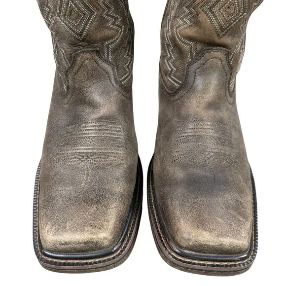 Rocky Riverbend Men's 10 M Western‎ Boots Square Toe Waterproof Brown Leather