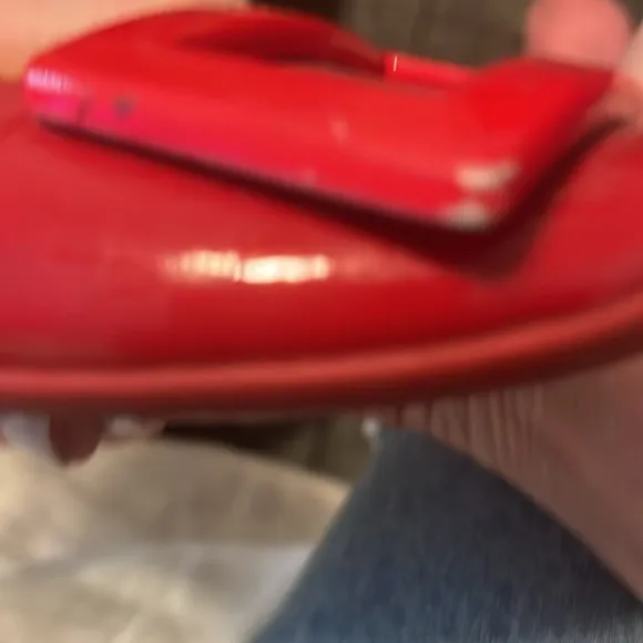 Roger Vivier Red Patent Wide Buckle Flats