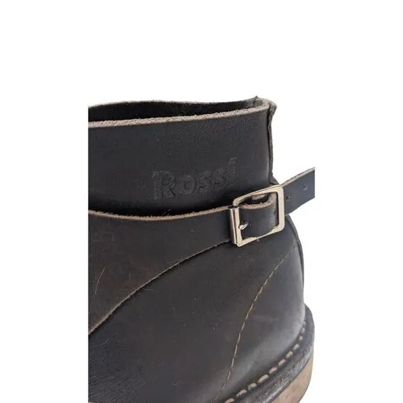 Rossi 666 Shearers Boots Brown Leather Slip Resistant Women's 8 Men's 6