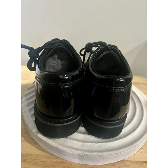 Rothco Mens Black Shoes Hi Gloss Uniform Oxford With Heavy Work Sole Size 8W