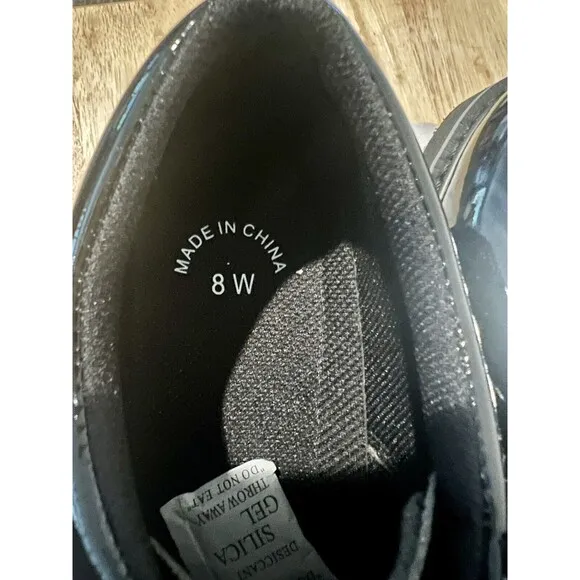 Rothco Mens Black Shoes Hi Gloss Uniform Oxford With Heavy Work Sole Size 8W