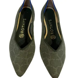 Rothys Flats 6.5Safari Green The Point Slip On Ballet Womens Comfort Shoes