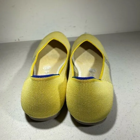 Rothy’s The Flat Women's Size 8 US Yellow Blue Sunshine Round Toe Slip On Shoes