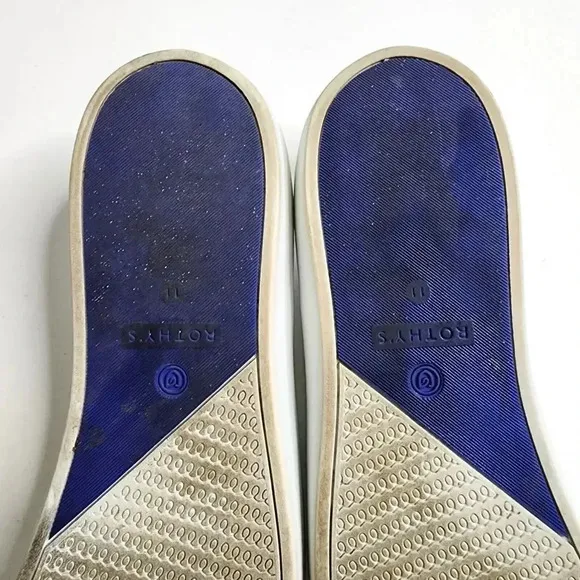 Rothy's Women's White Slip-On Knit Sneakers Shoes Size 11 The Original