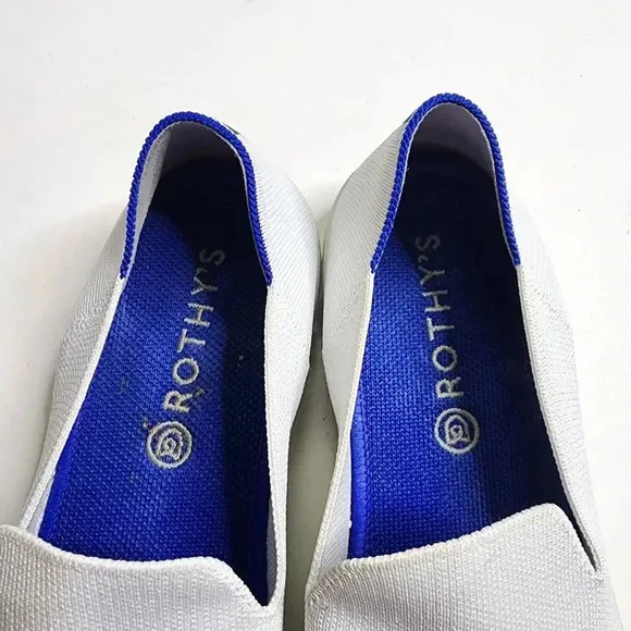 Rothy's Women's White Slip-On Knit Sneakers Shoes Size 11 The Original