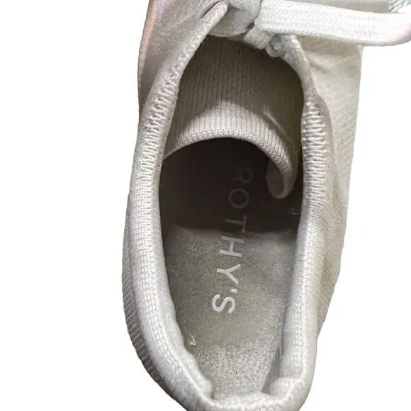 Rothy's The Lace Up Sneaker Women's size 10 white *read*