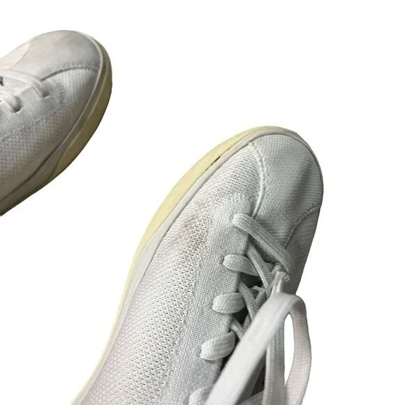 Rothy's The Lace Up Sneaker Women's size 10 white *read*