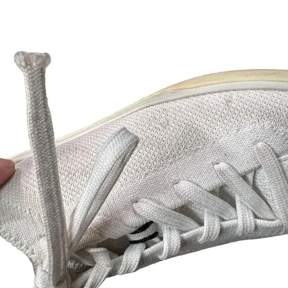 Rothy's The Lace Up Sneaker Women's size 10 white *read*