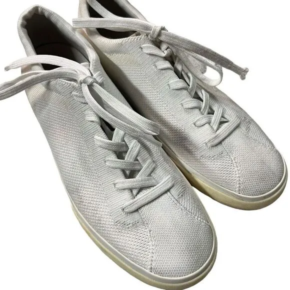 Rothy's The Lace Up Sneaker Women's size 10 white *read*