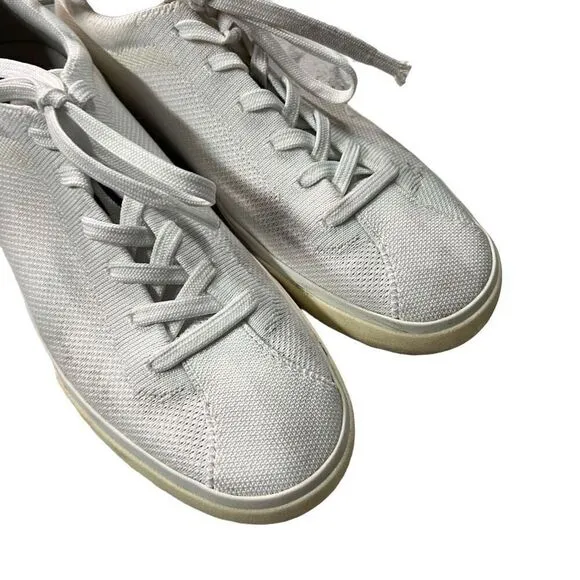 Rothy's The Lace Up Sneaker Women's size 10 white *read*