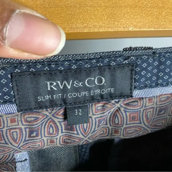 RW&amp;CO Men's Gray Slim Fit Dress Pants