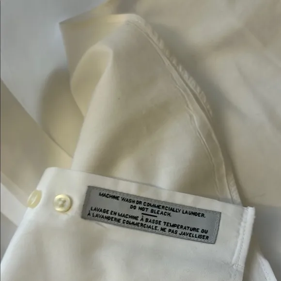 Saks Fifth Avenue Men's White Dress Shirt | Slim Fit | 17 36/37