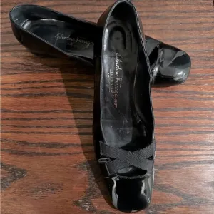 Salvatore Ferragamo Black Patent Shoes size 8