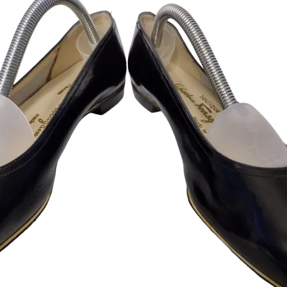 Salvatore Ferragamo Boutique Patent Leather Shoes 8 ½ Narrow