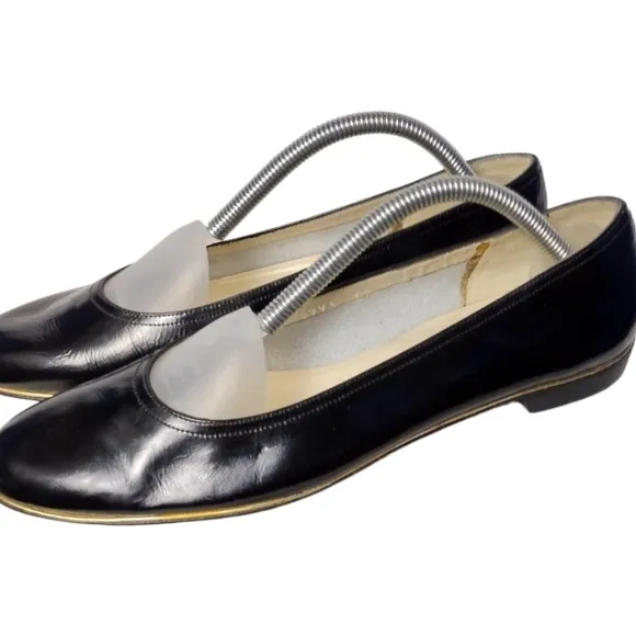 Salvatore Ferragamo Boutique Patent Leather Shoes 8 ½ Narrow