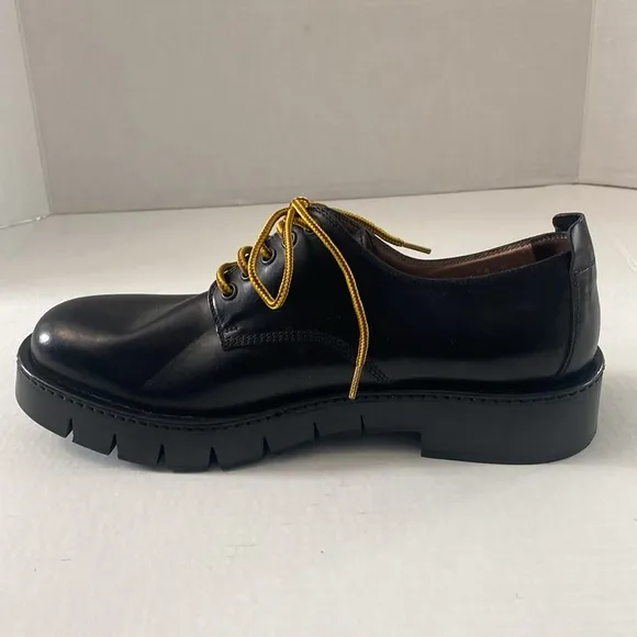 Salvatore Ferragamo Chunky Leather Derby Shoes Men's Size 8.5