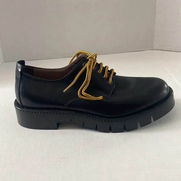 Salvatore Ferragamo Chunky Leather Derby Shoes Men's Size 8.5