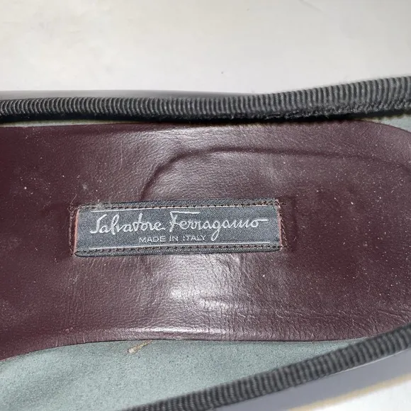 Salvatore Ferragamo Dress Shoes TUXEDO Formal BLACK Made in Italy Size: 12 D