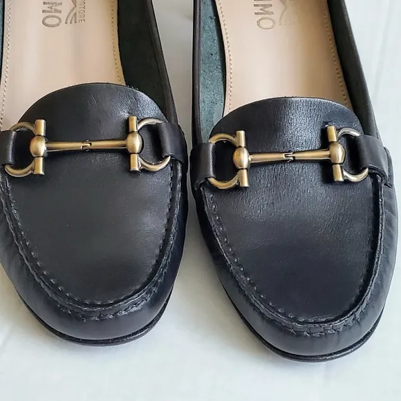 Salvatore Ferragamo Gancini Moccasin Pumps Shoes