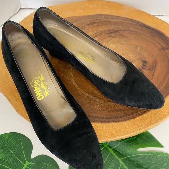 Salvatore Ferragamo Mini Wedge Suede Shoes