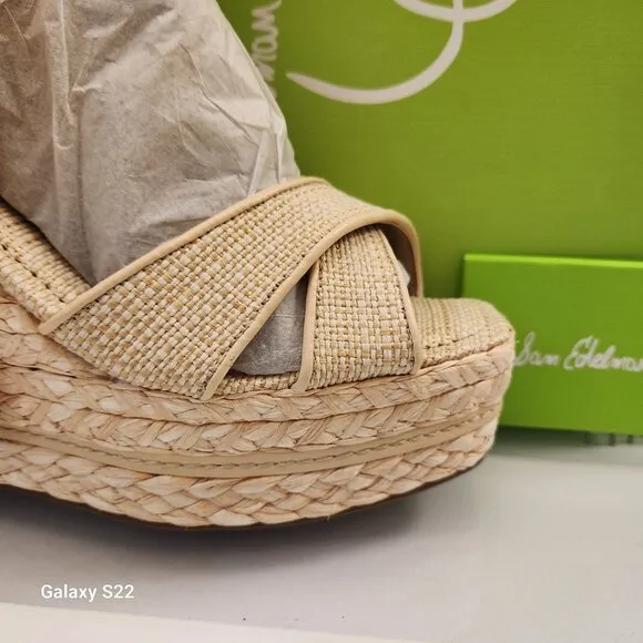 Sam Edelman &quot;Vaughn&quot; Cream/tan Platform Sandals. NIB. Size 9.5