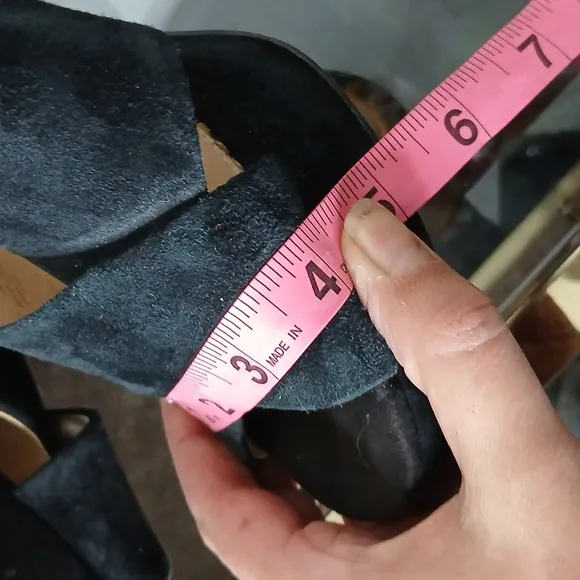 Sam Edelman black chunky heel sandals size 8
