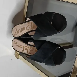 Sam Edelman black chunky heel sandals size 8