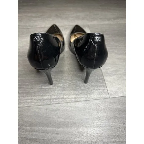 Sam Edelman Hazel Black/Gold Degrade Crystal Patent Dress Pumps 8.5
